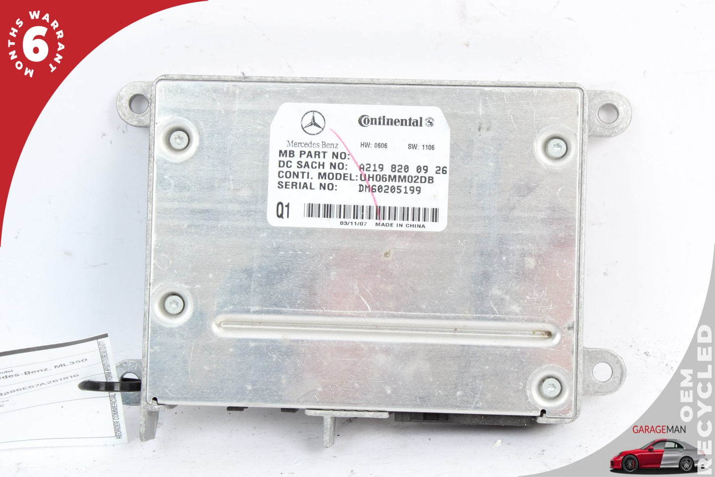 2006-2012 Mercedes W164 ML350 Communication Control Module Unit 2198200926 OEM