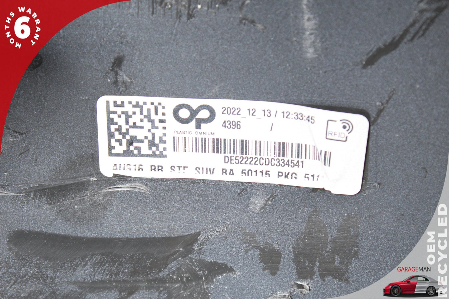 2022-2024 Audi Q4 E-tron SUV Rear Bumper Cover Gray 89A807527C OEM