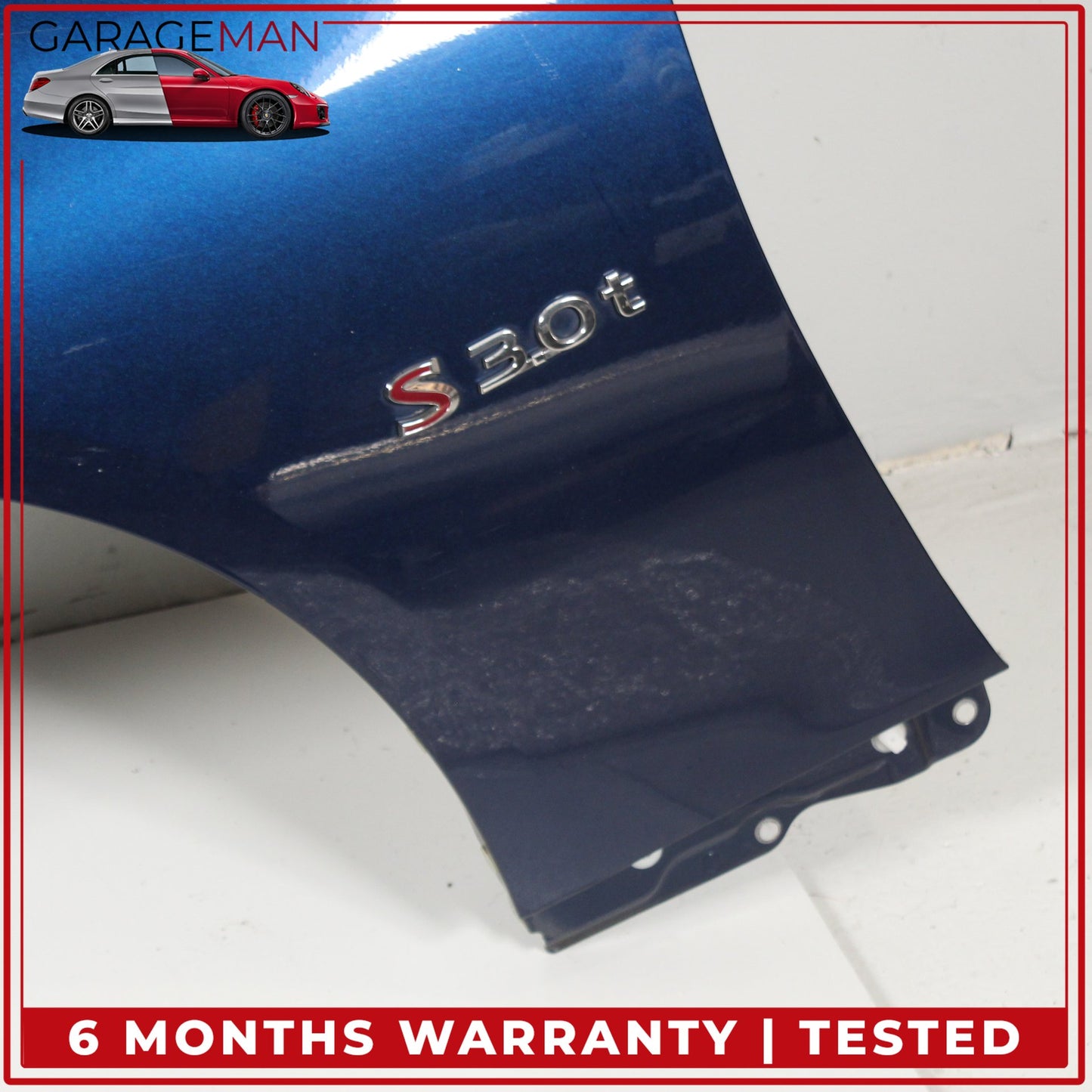 2014-2024 Infiniti Q50 V37 Front Left Side Fender Wing Panel Blue F31014HKMA OEM