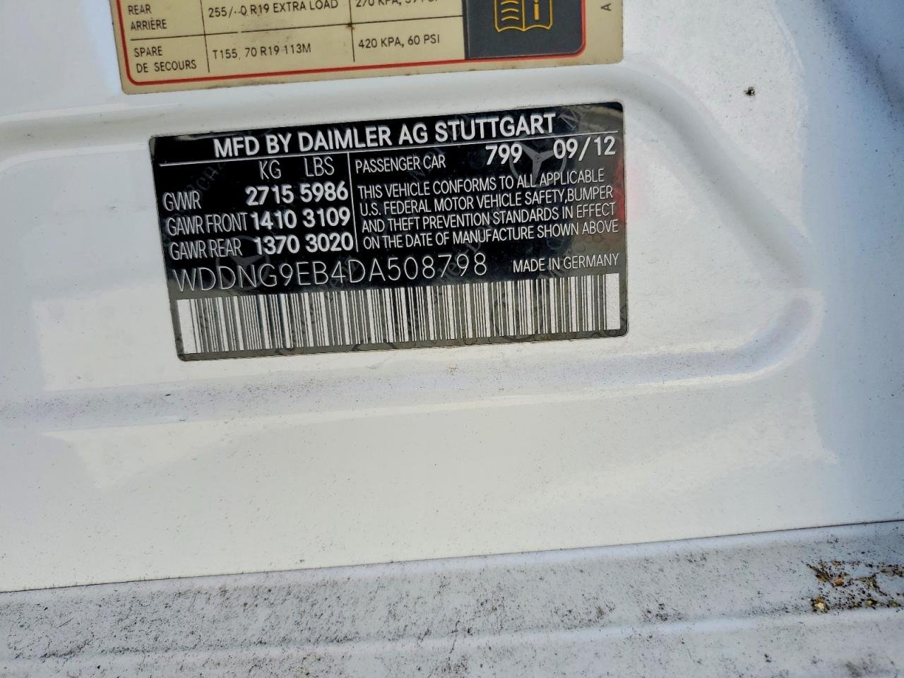 Parting Out- 2013 Mercedes-Benz S550 W221 4Matic- 126