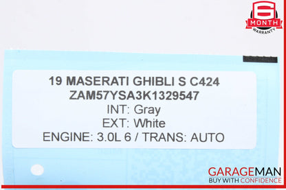 2014-2019 Maserati Ghibli Power Window Switch 670025407 Genuine