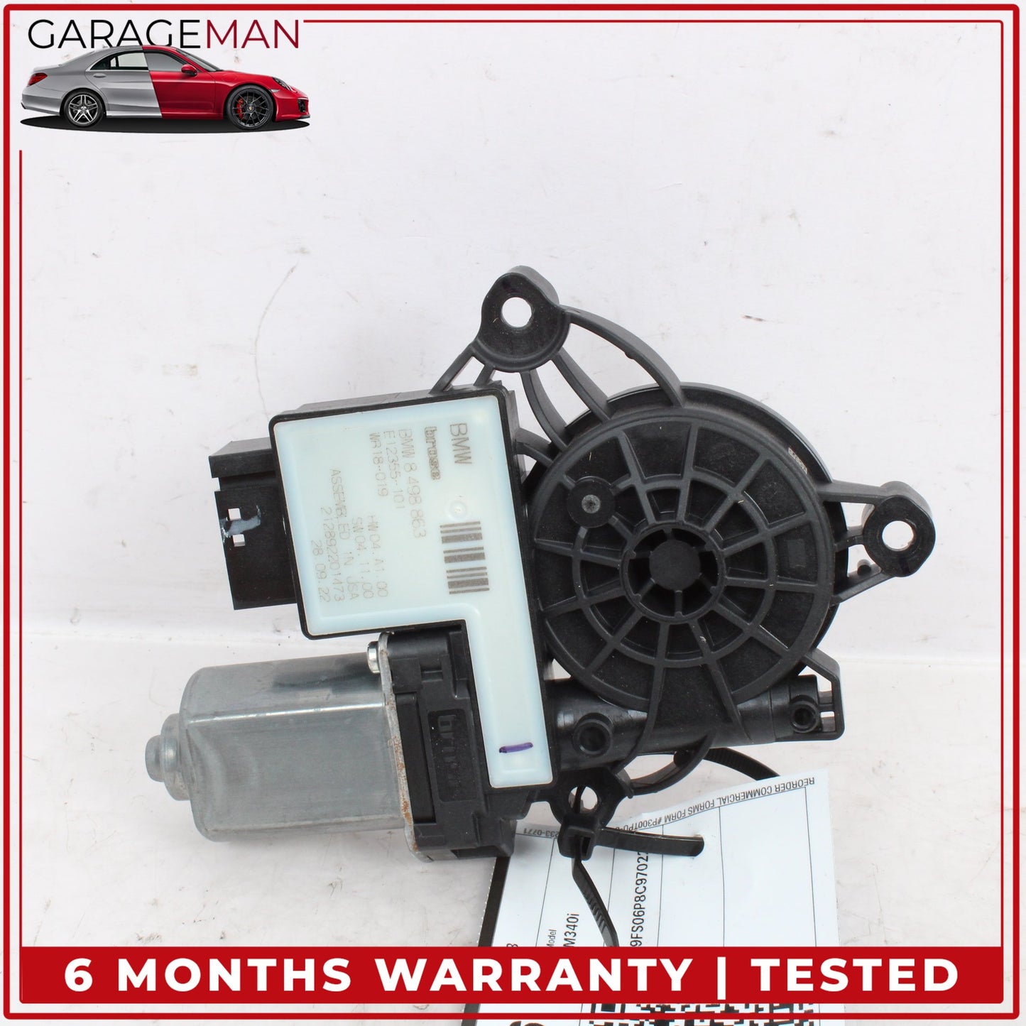 2019-2025 BMW M340i 330i G20 Rear Left Side Window Regulator Motor 8498863 OEM