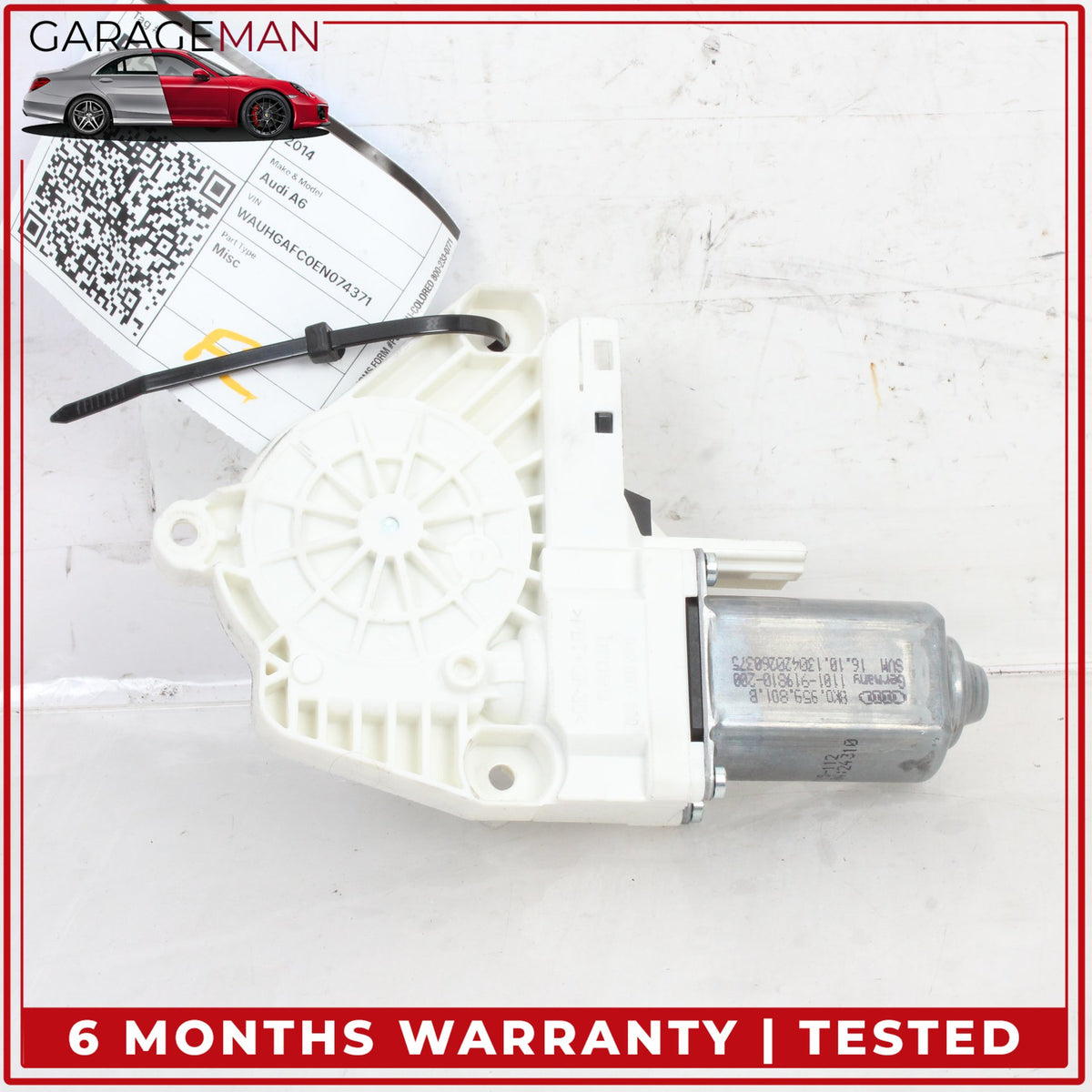 2009-2018 Audi A6 Front Left Driver Side Window Regulator Motor 8K0959801B OEM