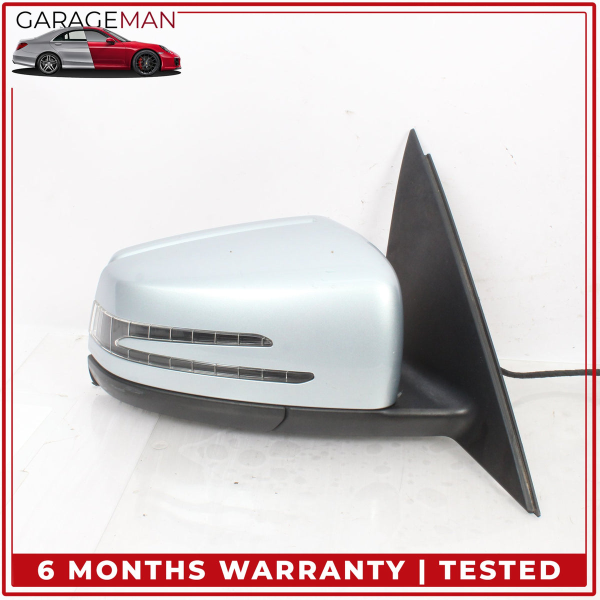 2012-2014 Mercedes W204 C250 Right Door Rear View Mirror Silver Metallic OEM