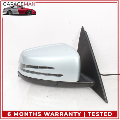 2012-2014 Mercedes W204 C250 Right Door Rear View Mirror Silver Metallic OEM