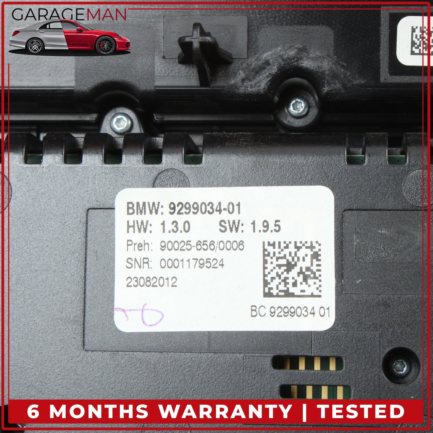 2012-2019 BMW 650i F06 AC Temperature Climate Control Radio Panel 9299034 OEM