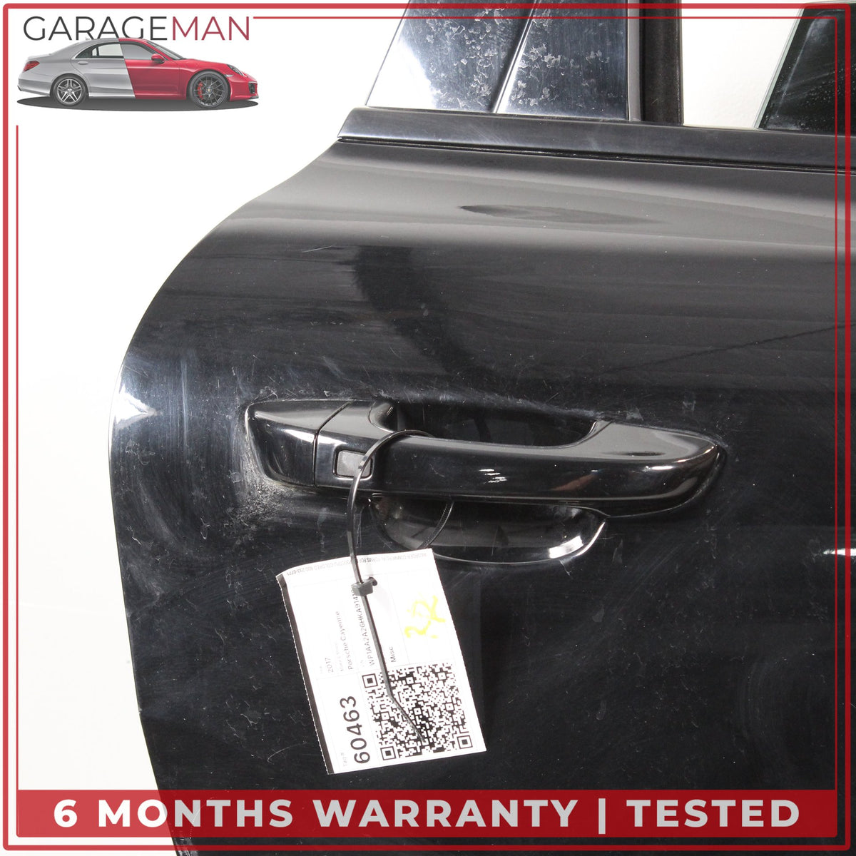 2011-2018 Porsche Cayenne 958 Rear Right Passenger Side Complete Door Black OEM