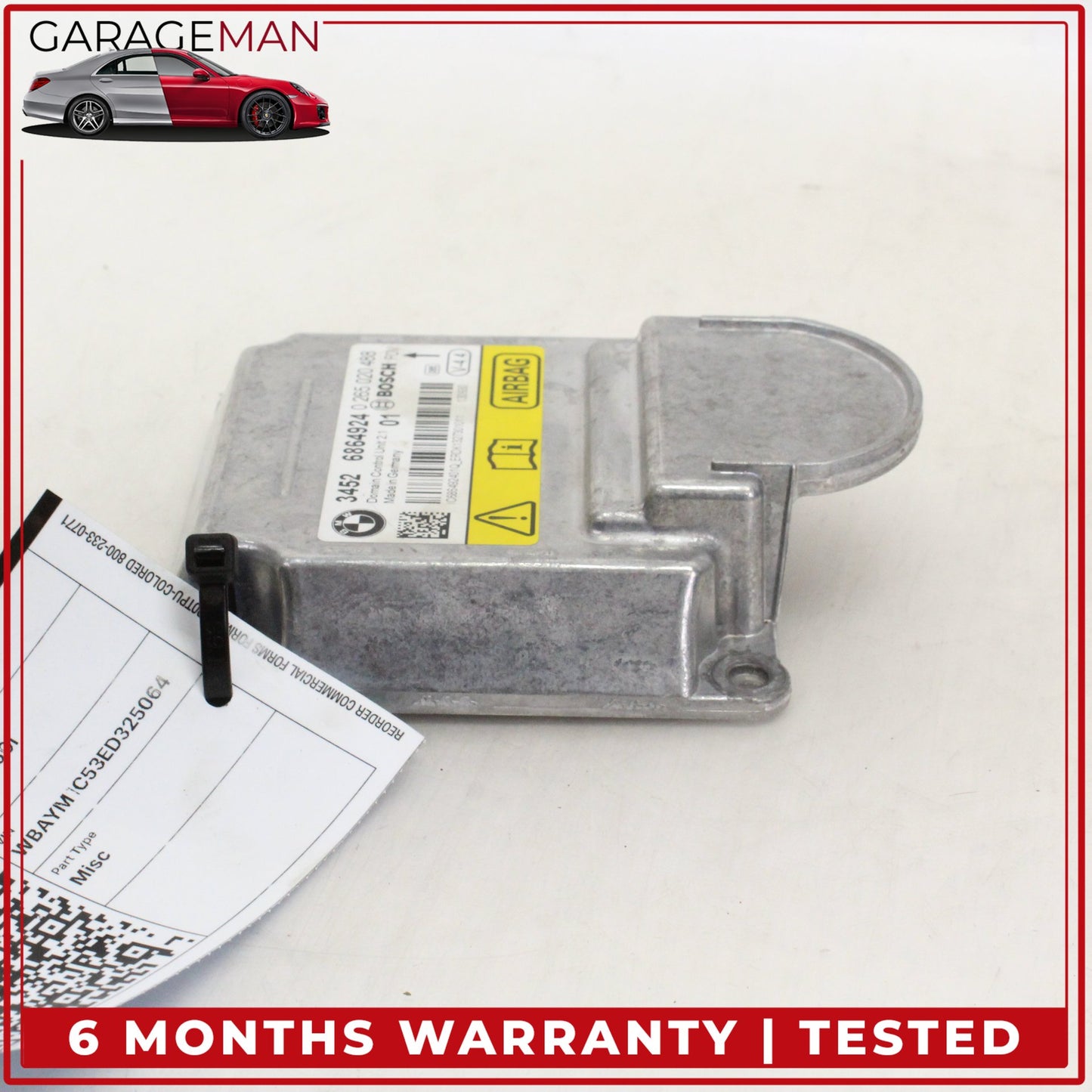 2012-2018 BMW 650i 640i SRS Airbag Air Bag Sensor Module Bosch 6864924 OEM