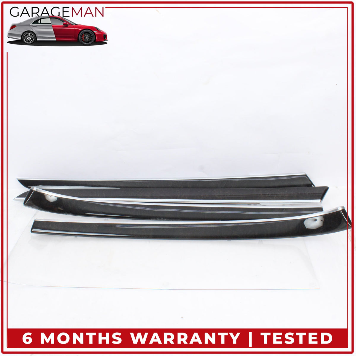 2014-2020 Mercedes W222 S550e Front and Rear Interior Door Molding Trim Wood OEM