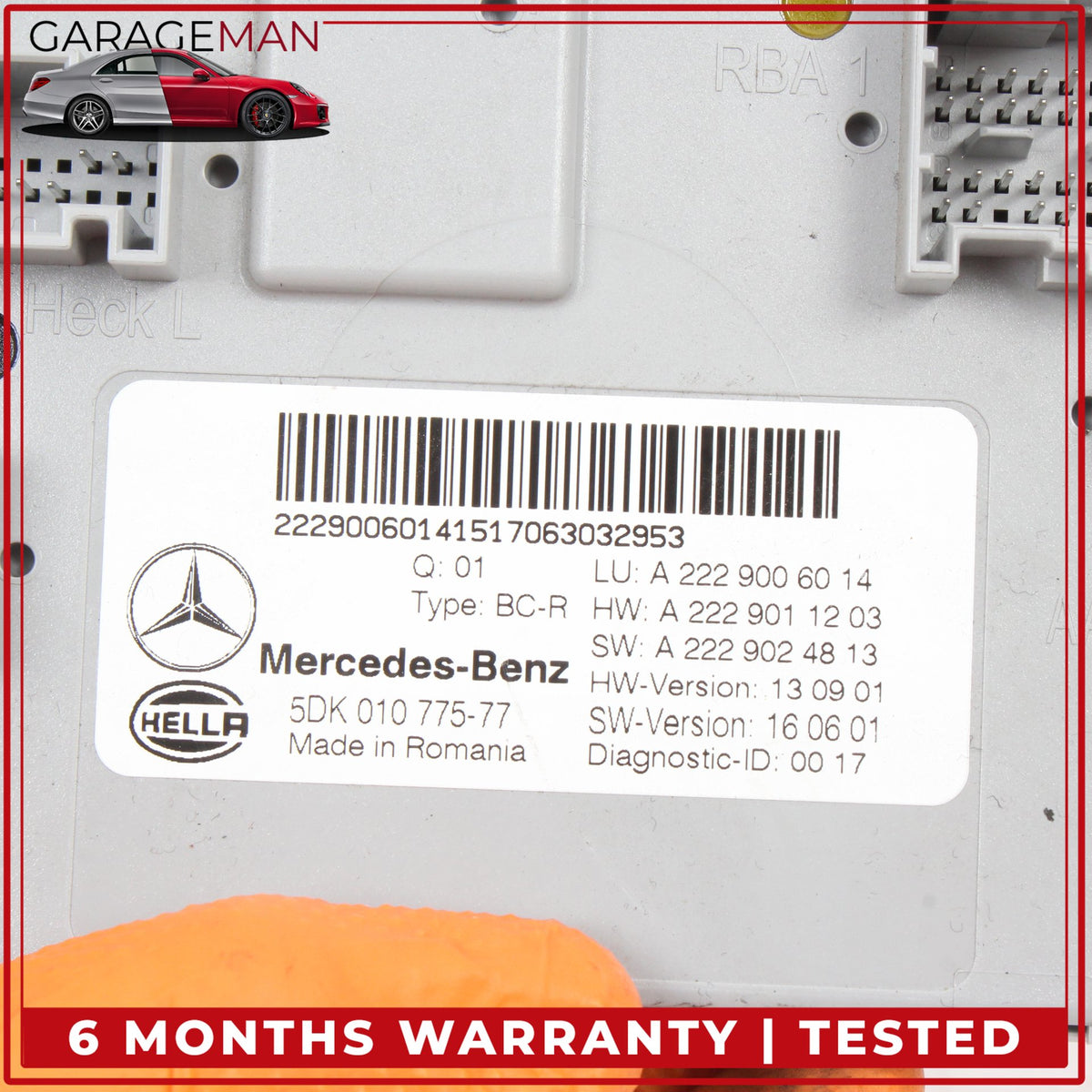 2016-2019 Mercedes X253 GLC300 Rear SAM Control Module Signal Acquisition OEM