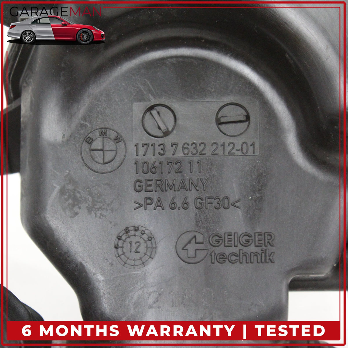 2013-2019 BMW 650i F06 AWD Engine Coolant Reservoir Overflow Expansion Tank 7647281 OEM