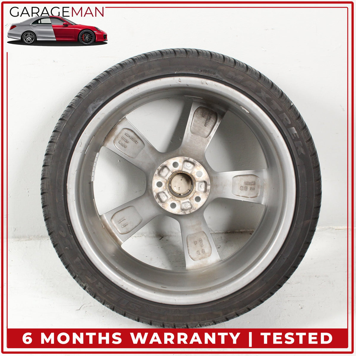 2012-2018 Audi A6 S6 Front or Rear 5 Spoke Wheel Rim w/ Tire 8.5JX20H2 ET45 OEM