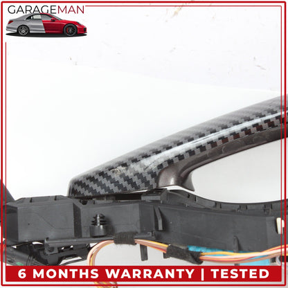 2012-2018 BMW 328i F30 Front Left Exterior Door Handle Carbon Fiber 7321639 OEM