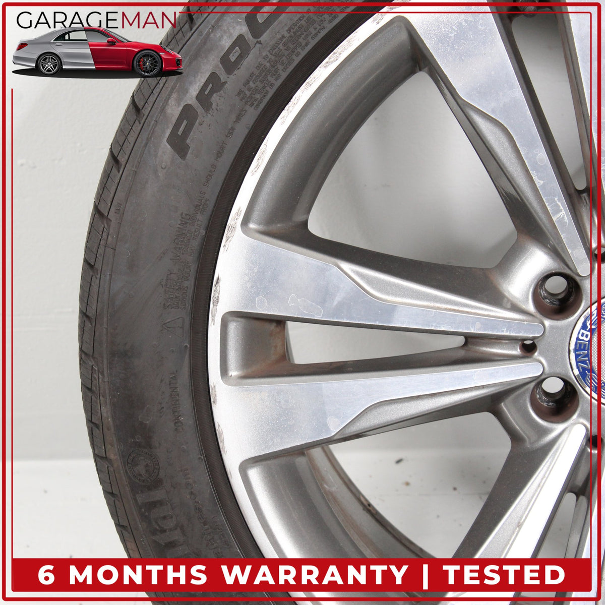 2014-2017 Mercedes W222 S550e S600 Rear Wheel Rim w/ Tire 9.5JX19H2 ET43.5 OEM