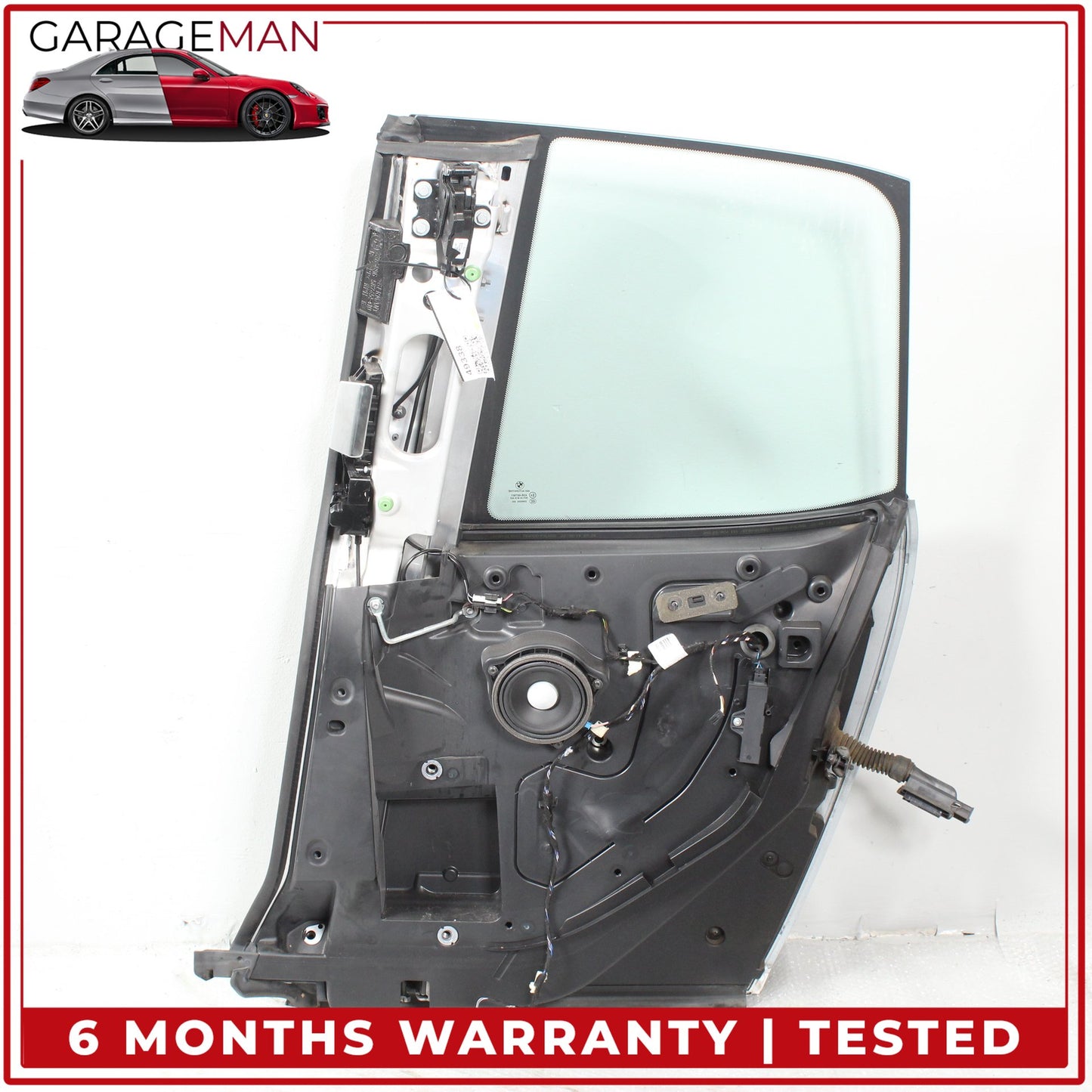 2014-2021 BMW i3 Rear Right Passenger Side Door Shell w/ Window Glass Silver OEM