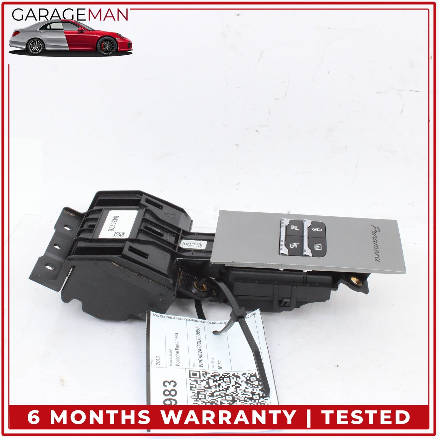 2010-2013 Porsche Panamera 970 Rear Seat Heater Door Lock Control Panel OEM