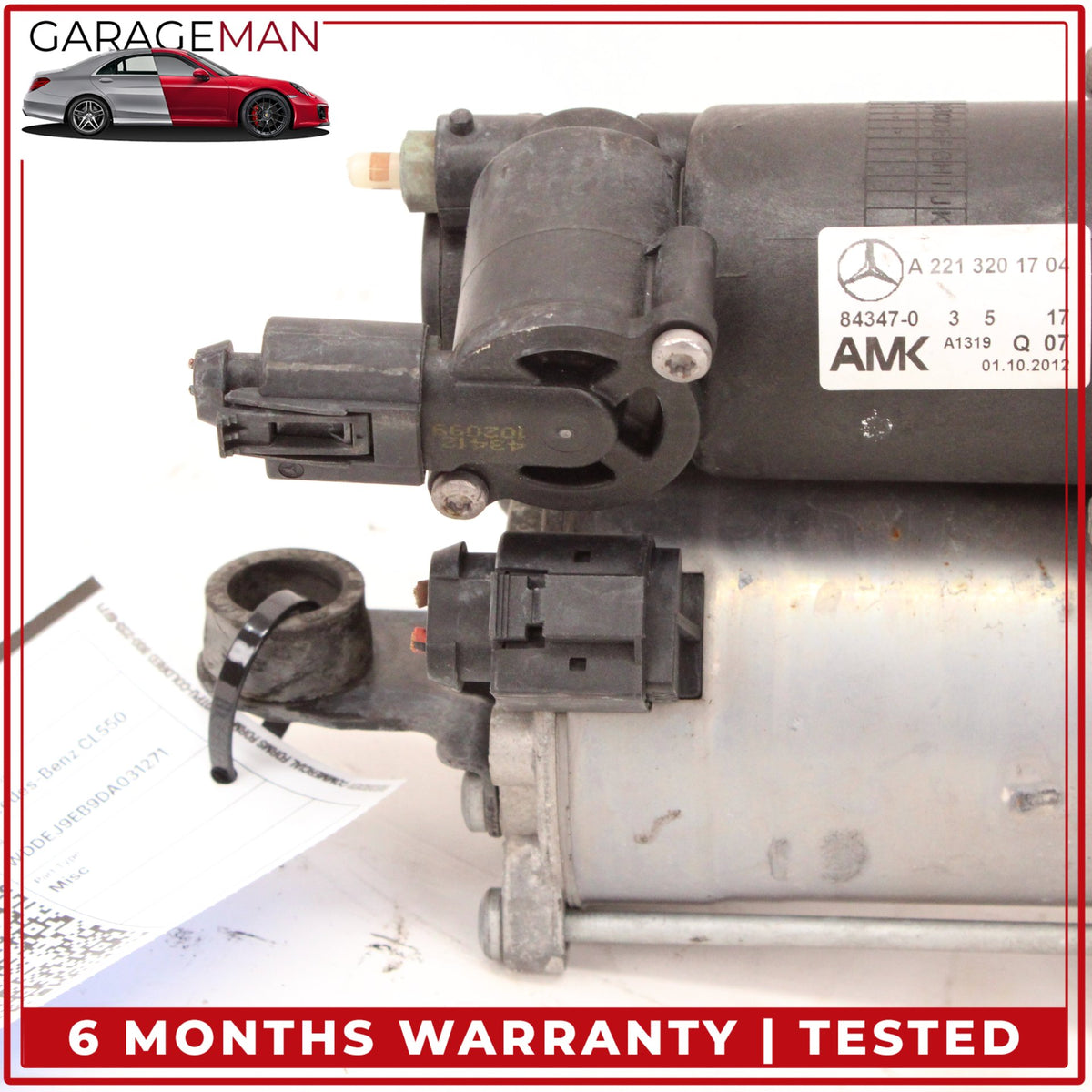 2007-2014 Mercedes W216 CL550 Air Suspension Compressor Pump 2213201704 OEM