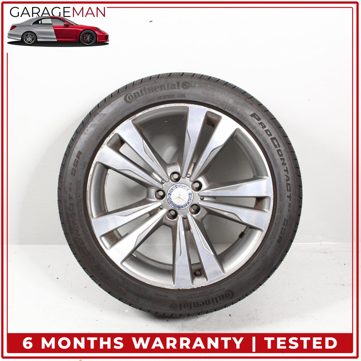 2014-2017 Mercedes W222 S550e S600 Rear Wheel Rim w/ Tire 9.5JX19H2 ET43.5 OEM