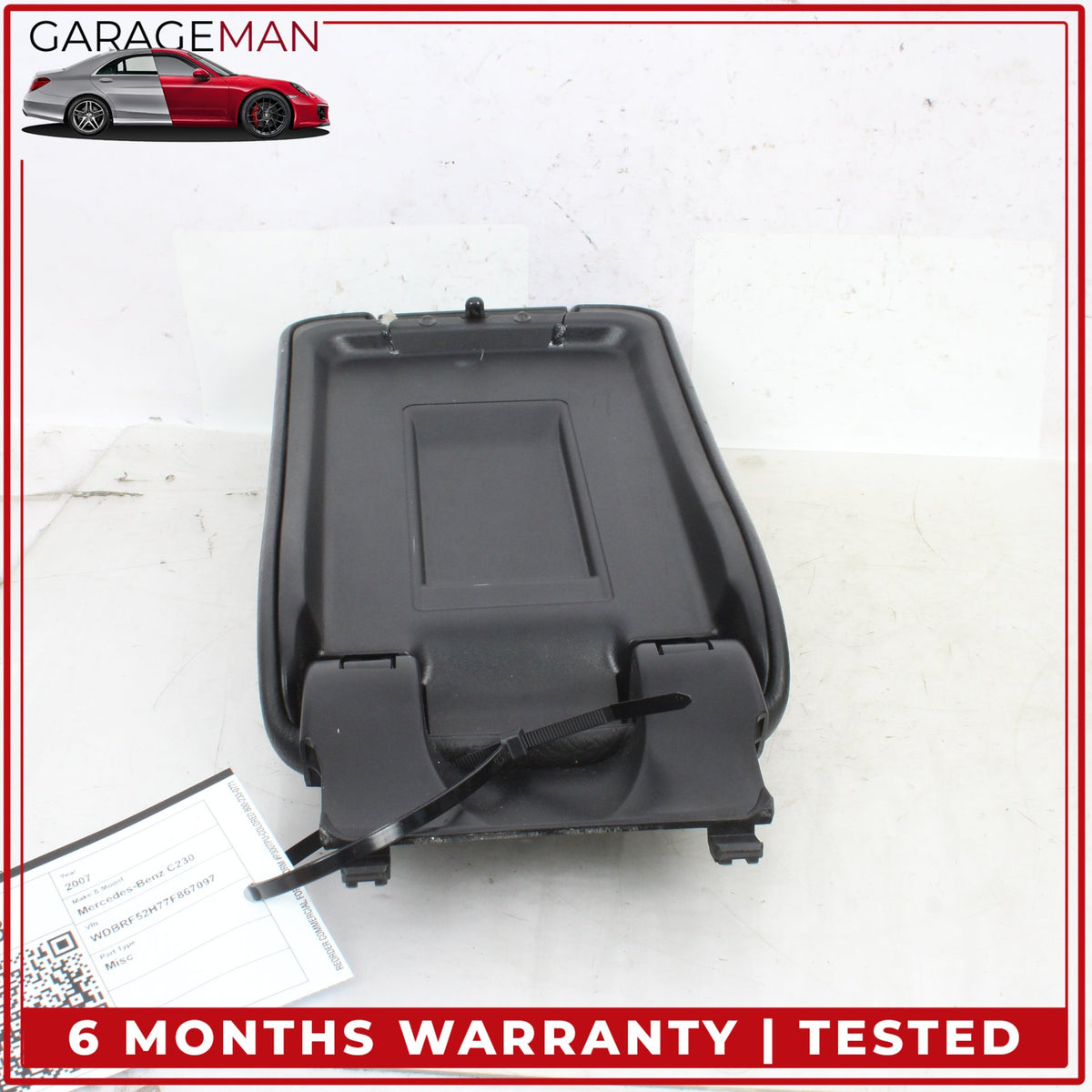 2006-2007 Mercedes W203 C230 Front Center Console Armrest Lid Cover Black OEM