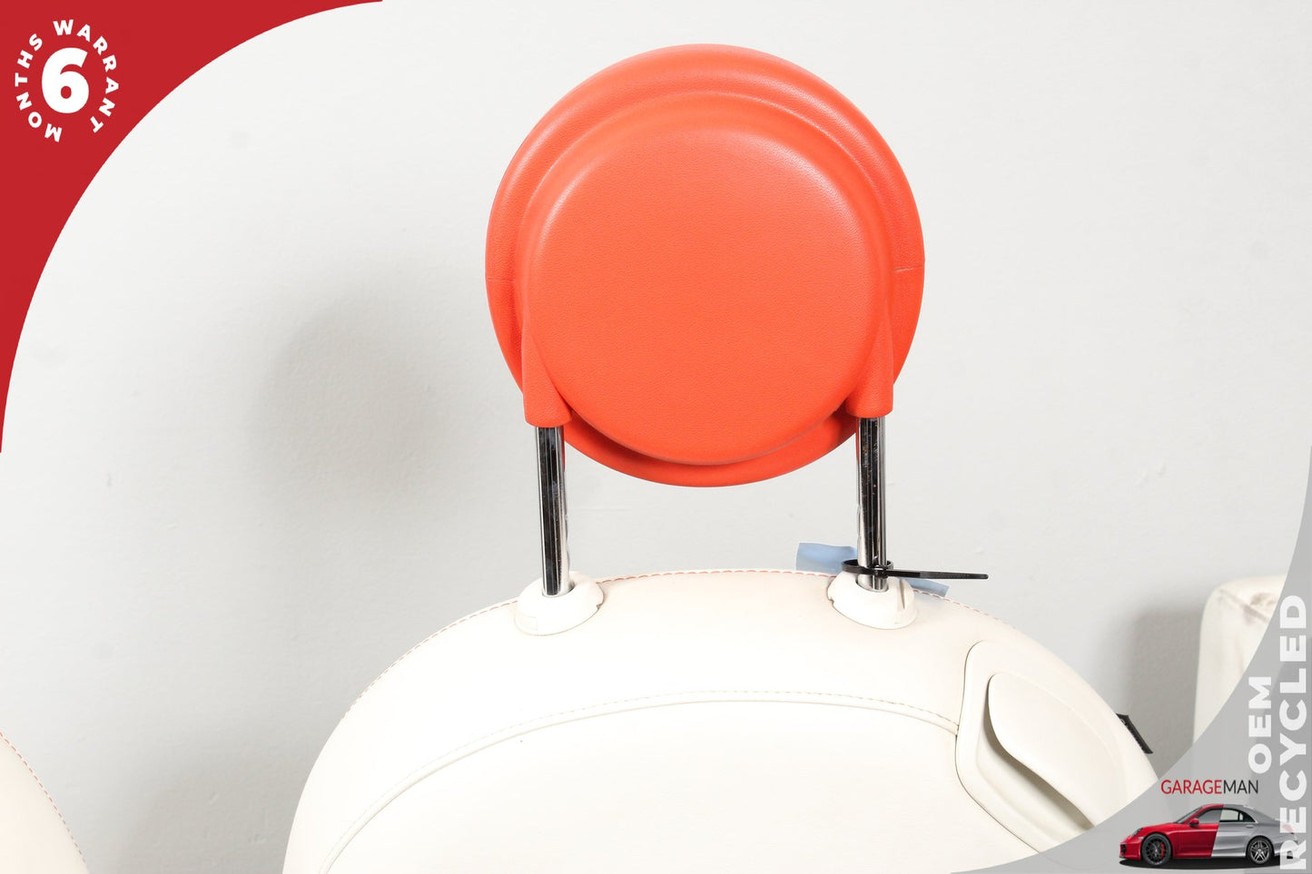 2013-2019 Fiat 500e Front and Rear Complete Seat Assembly White and Red OEM