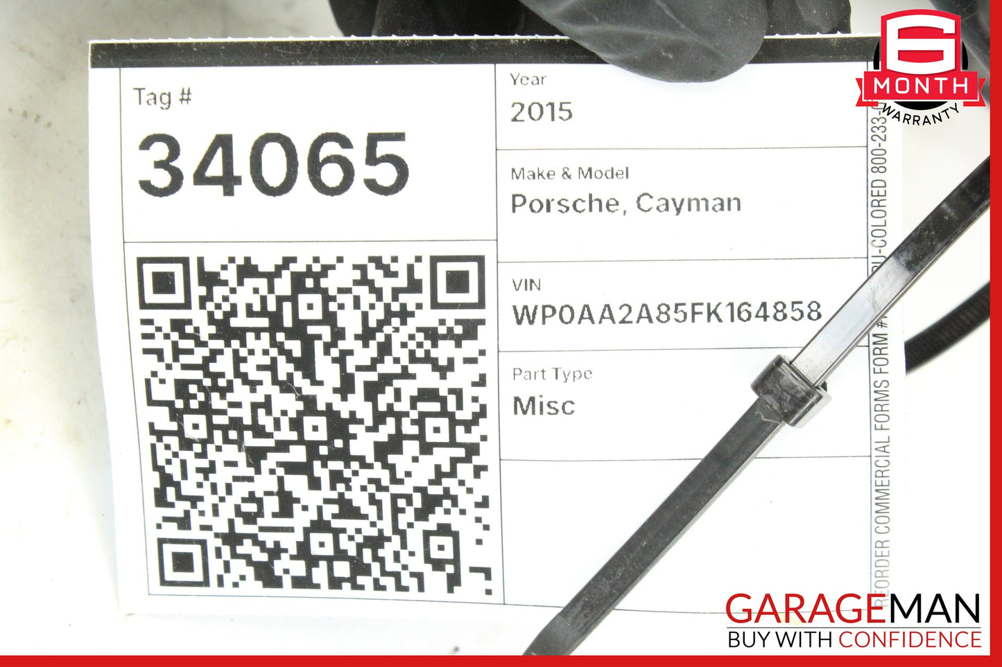 2013-2016 Porsche Cayman 981 Rear Spoiler w/ Mechanism 98150410905 Genuine