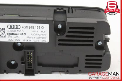 2012-2018 Audi A6 A7 Rear A/C AC Climate Control Switch Panel 4G0919158Q OEM