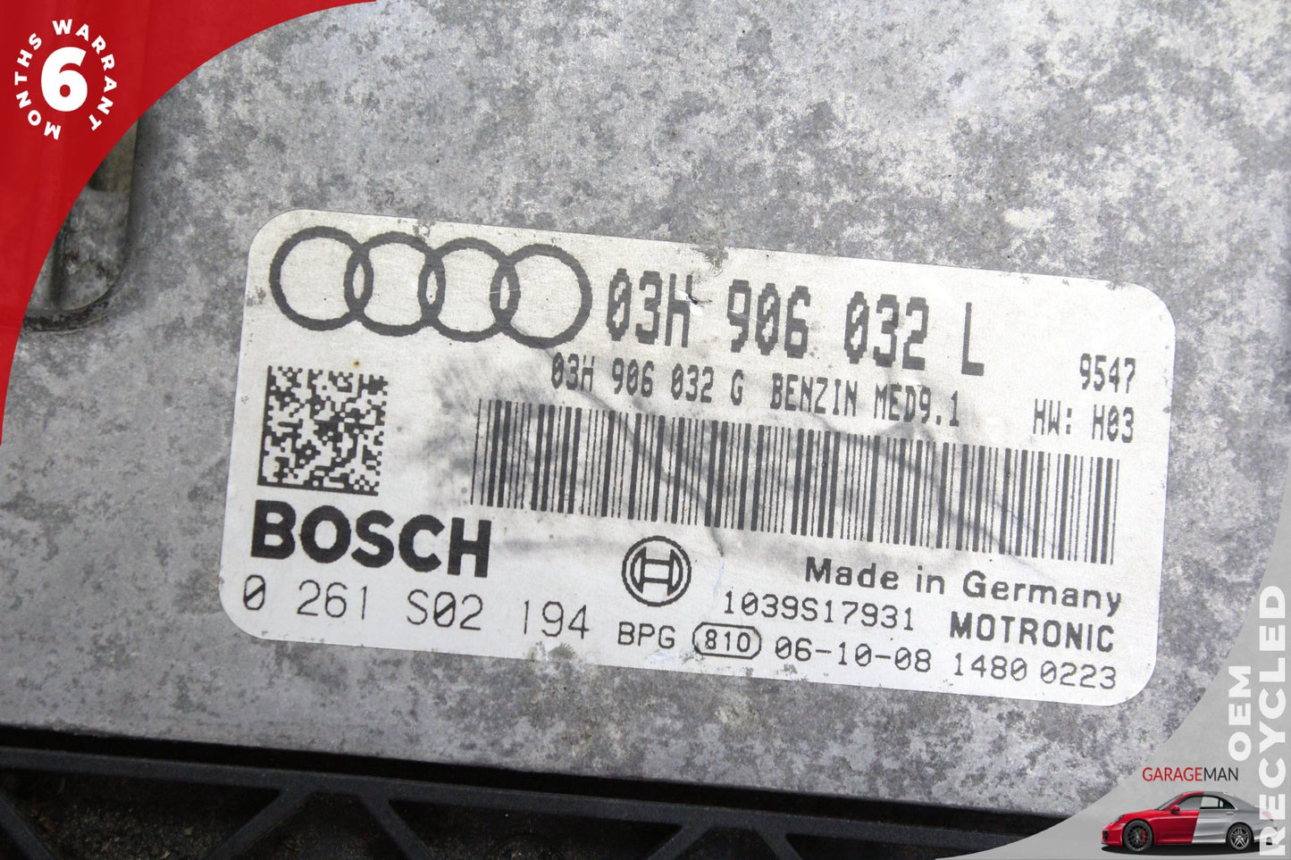 2007-2009 Audi Q7 3.6L Engine Computer Control Module ECU ECM 03H906032L OEM