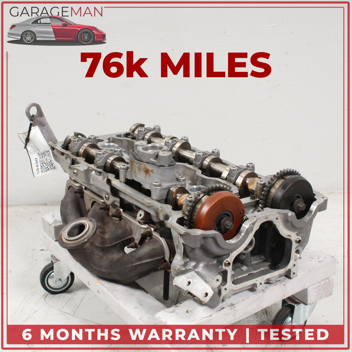 2008-2014 BMW 650i 550i X5 X6 4.4L V8 N63 Left Side Cylinder Head 7573940 OEM
