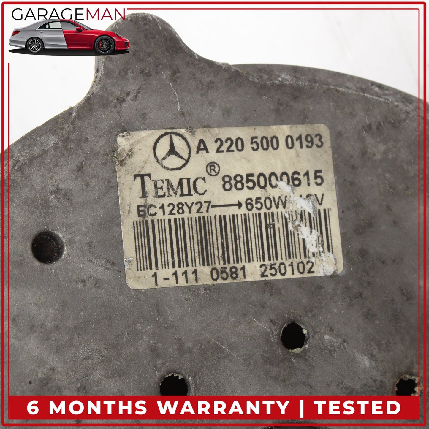 2002-2006 Mercedes W215 CL500 Radiator Cooling Fan Motor Temic 2205000193 OEM