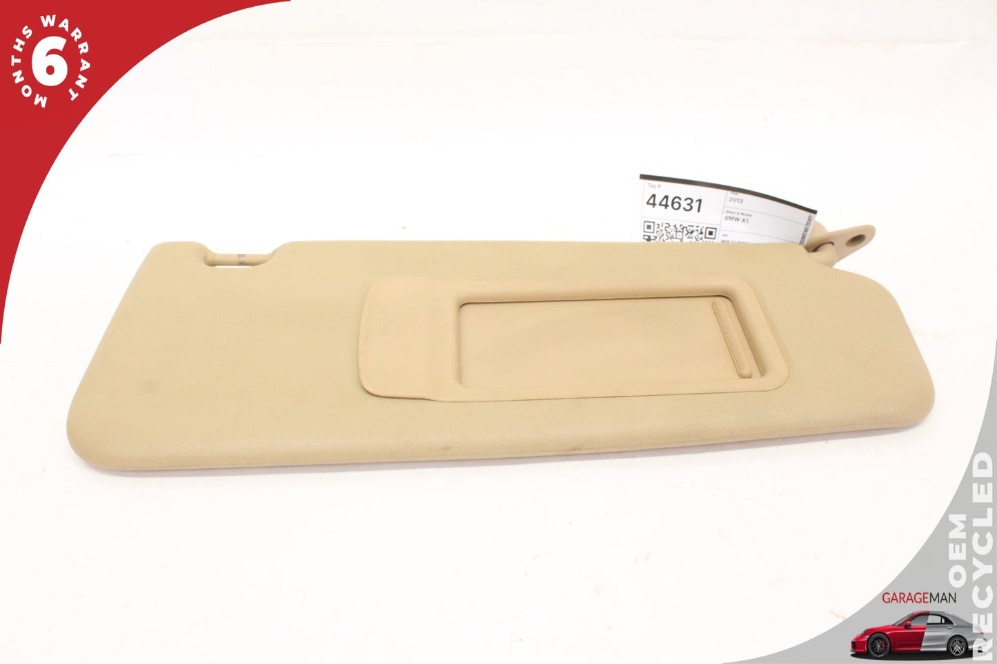2013-2015 BMW X1 E84 Front Right Passenger Side Sun Visor Beige w/ Mirror OEM