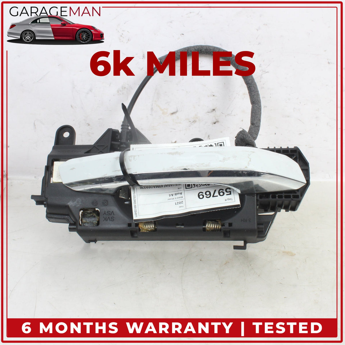 2017-2024 Audi A4 B9 Rear Right Exterior Door Handle 8W0837812A OEM