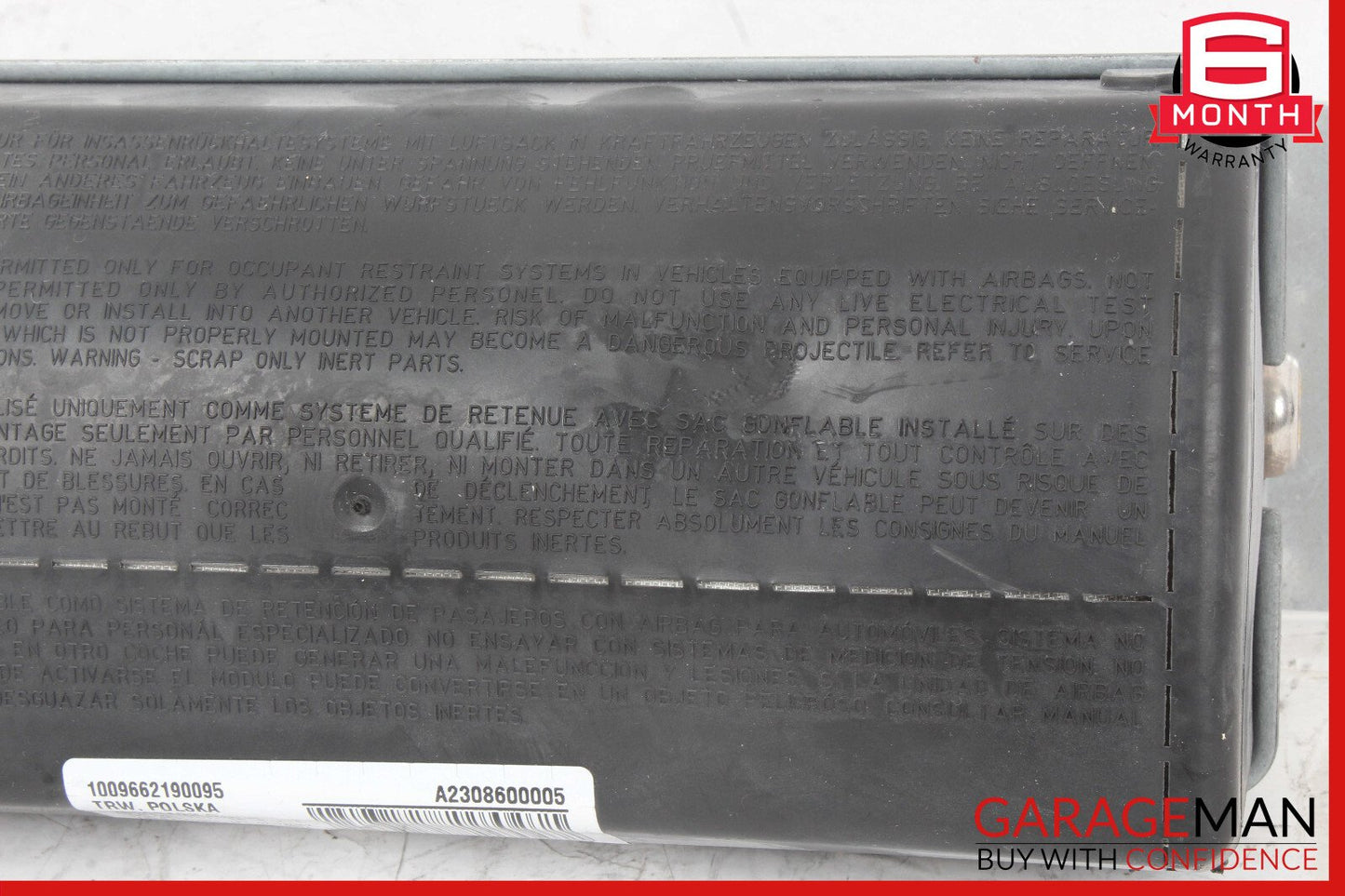 03-12 Mercedes R230 SL500 SL550 SL65 Front Passenger Side Dash Airbag Air Bag