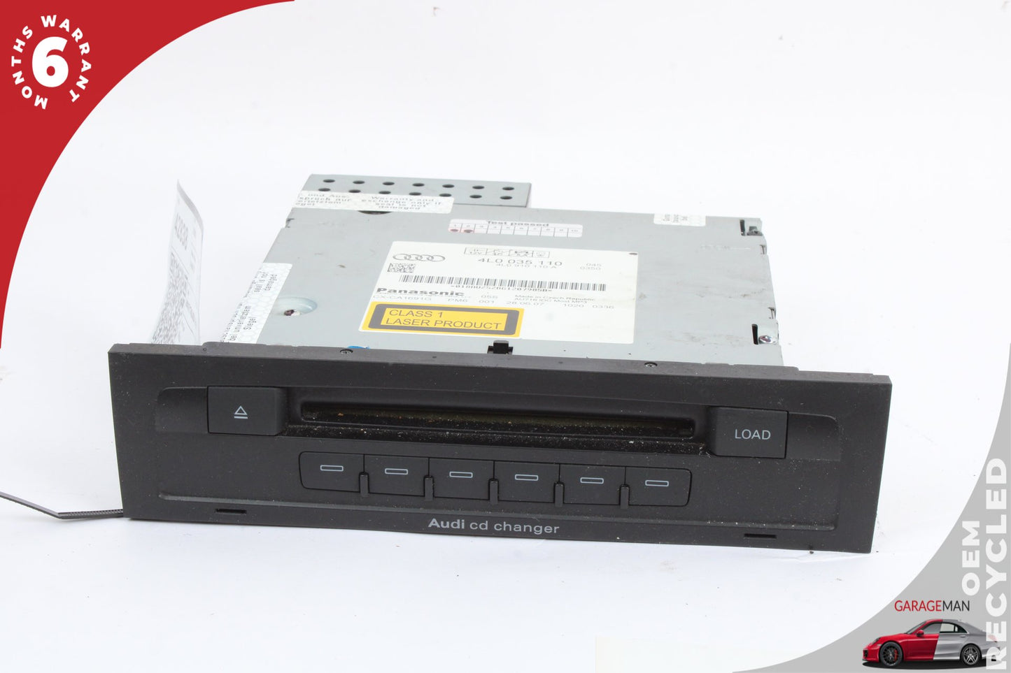 2007-2009 Audi Q7 CD Changer 6 Disk Player 4L0035110 OEM