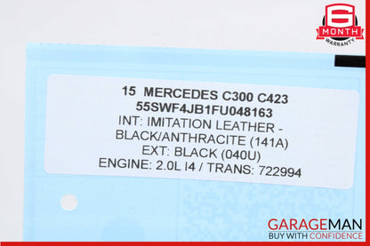 2015-2020 Mercedes-Benz C300 Front Right Window Regulator Motor 2059060113 OEM
