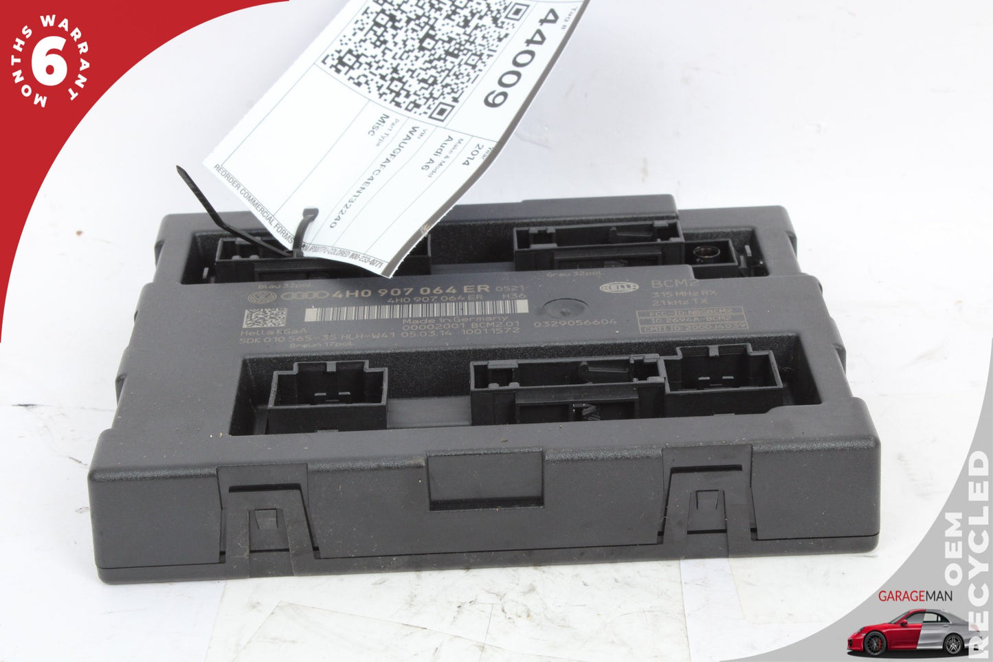 2012-2018 Audi A6 A7 A8 Keyless Comfort Body Control Module 4H0907064 OEM