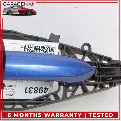 2019-2025 BMW M340i G20 Front Left Side Exterior Door Handle Blue 7449557 OEM