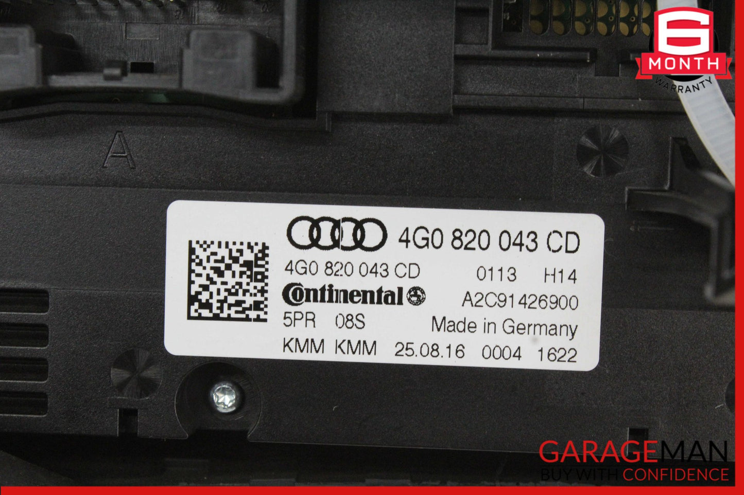 2012-2018 Audi A6 A7 Front A/C AC Climate Control Switch Panel 4G0820043AE OEM