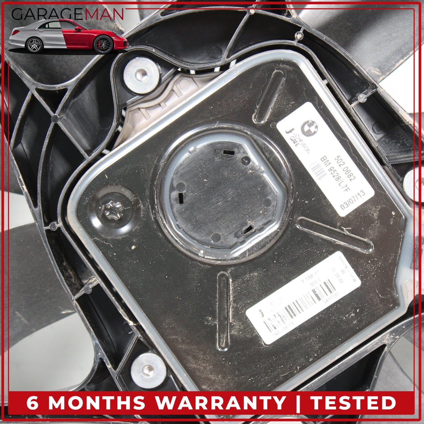 2014-2018 BMW 328d Engine Radiator Cooling Fan Motor Assembly 7640512