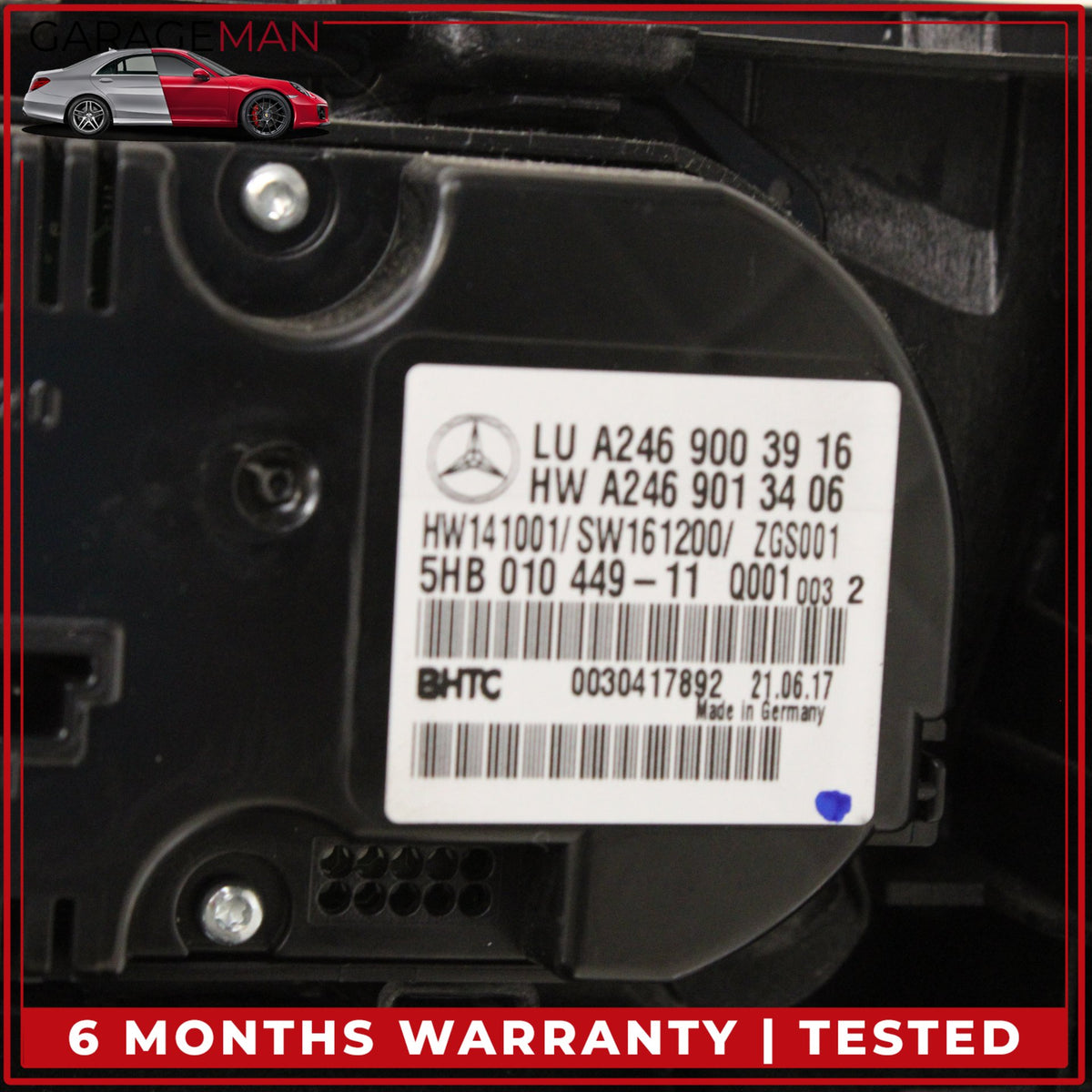 2014-2019 Mercedes-Benz CLA250 C117 AC Heater Climate Control Switch w/ Trim OEM