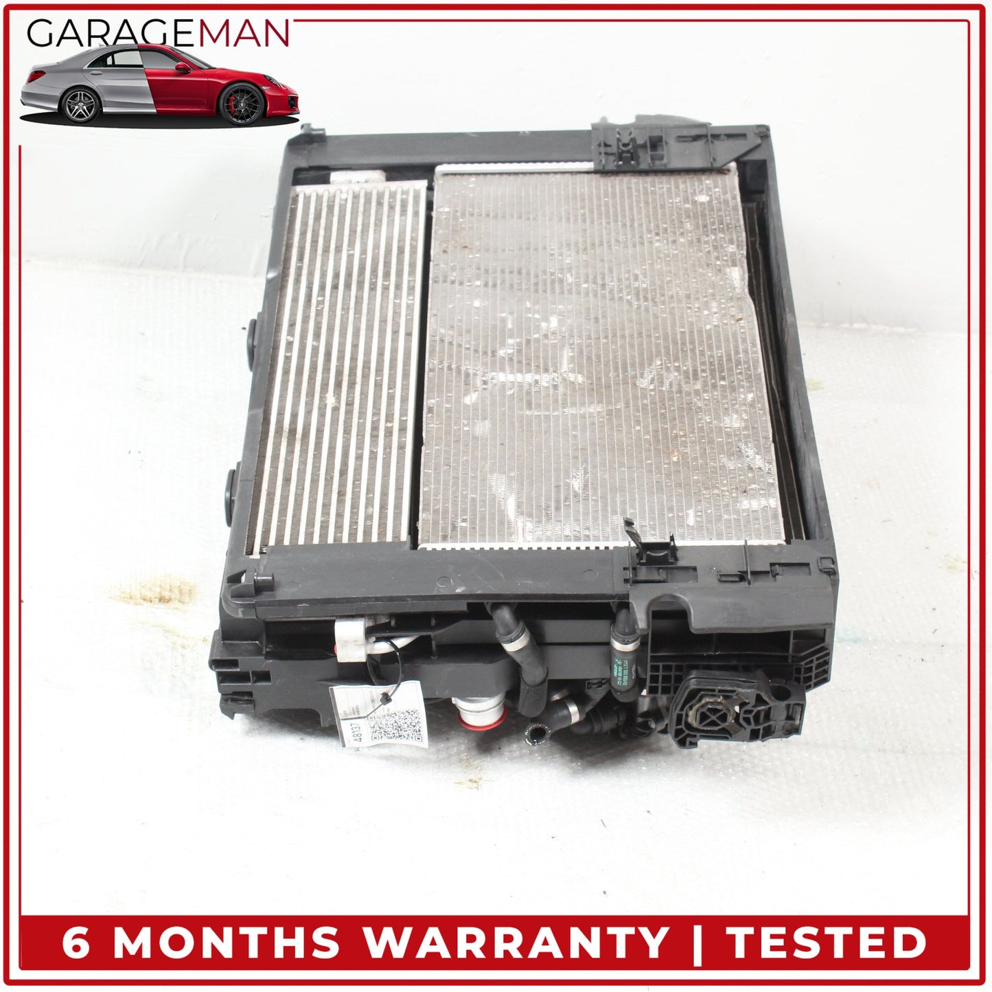 2010-2019 BMW 650i Engine Cooling Radiator Fan Motor AC Condenser Assembly OEM