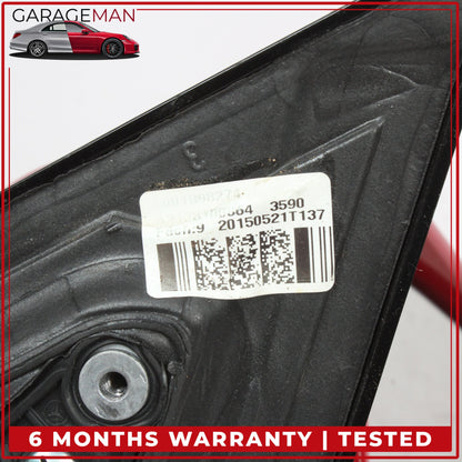 2010-2017 Mercedes C207 E400 Coupe Front Right Door Rear View Mirror Red OEM