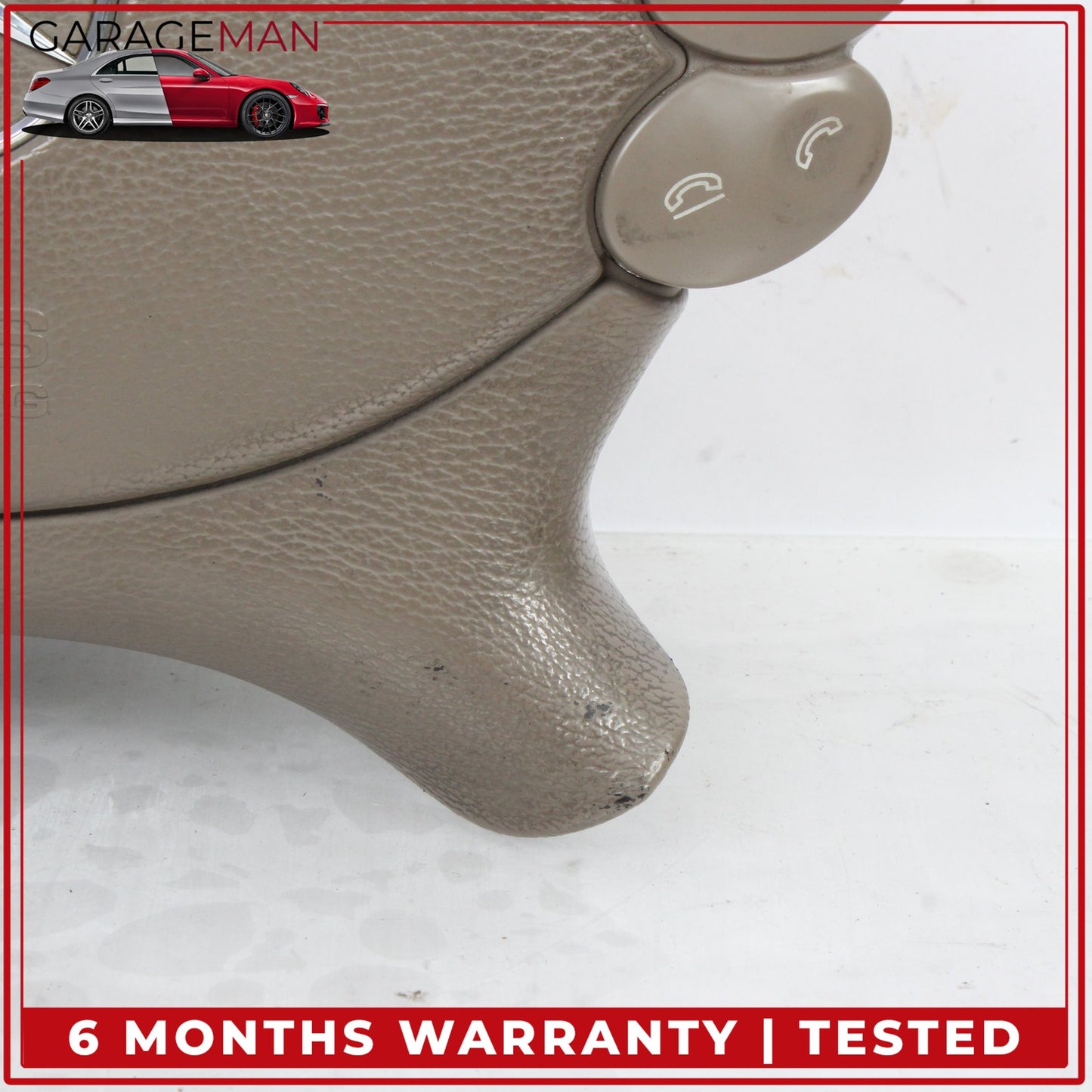 2003-2012 Mercedes R230 SL500 Front Left Steering Wheel Airbag Air Bag Beige OEM