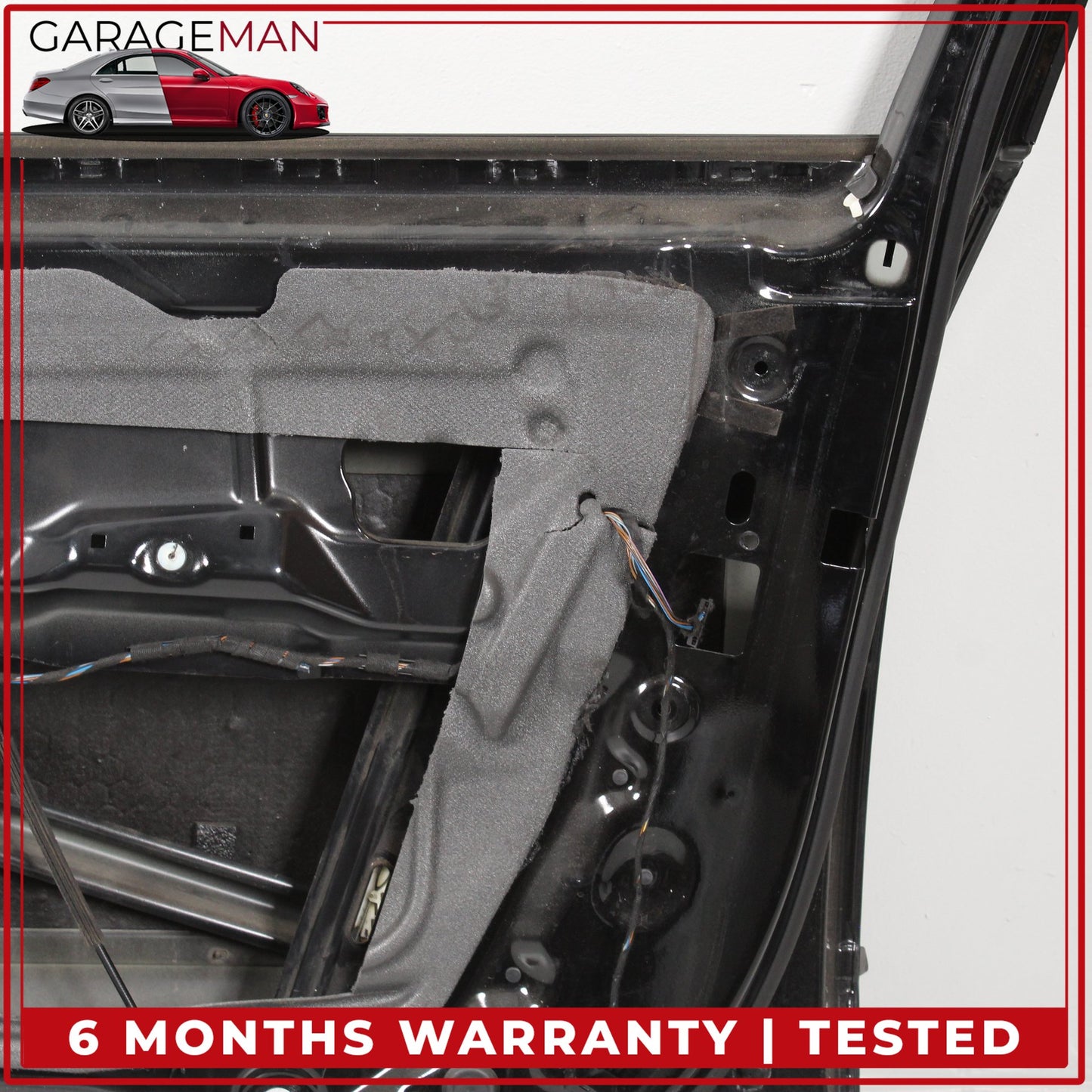 2007-2013 BMW X5 E70 Front Right Side Door Shell Black w/ Window Regulator OEM