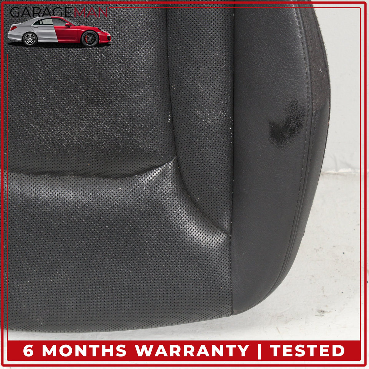 2017-2024 Audi Q7 Front Right Side Lower Bottom Seat Cushion Leather Black OEM