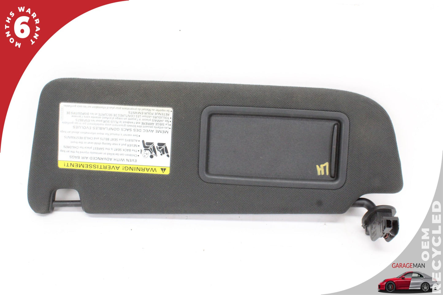2011-2018 Audi A8 S8 Front Left Side Illuminated Sun Visor Black 4H0857551 OEM
