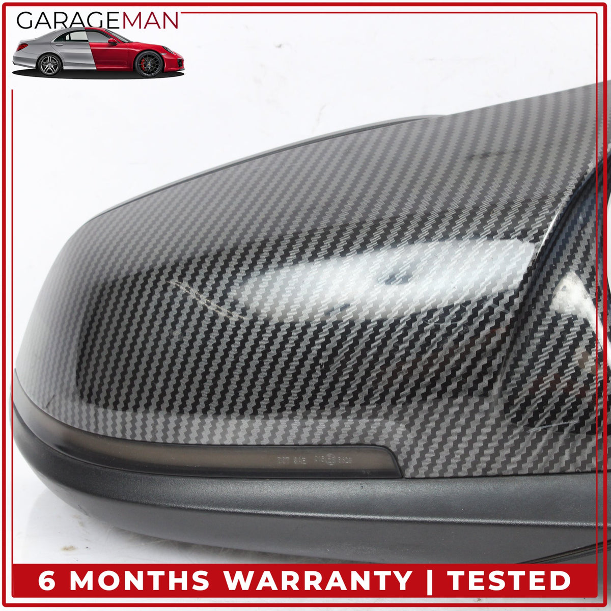 2012-2018 BMW 328i F30 Front Right Side Door Rear View Mirror Carbon Fiber OEM