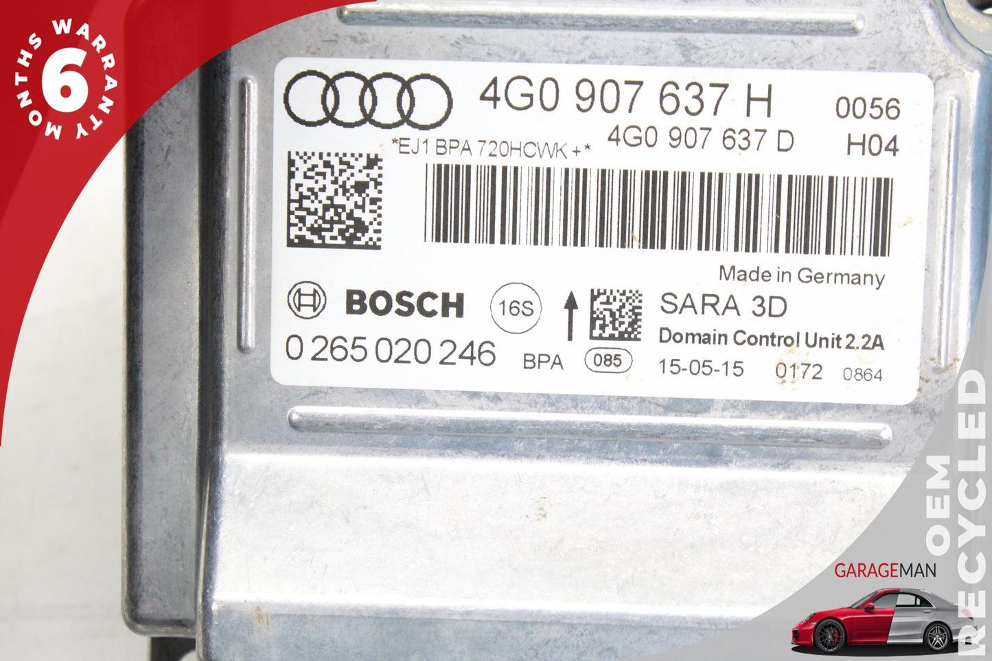 2012-2018 Audi A7 S7 Acceleration Yaw Rate Speed Sensor Module 4G0907637H OEM