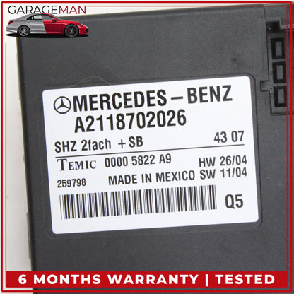 2006-2013 Mercedes X164 GL550 Heated Seat Control Module Unit 2118702026 OEM