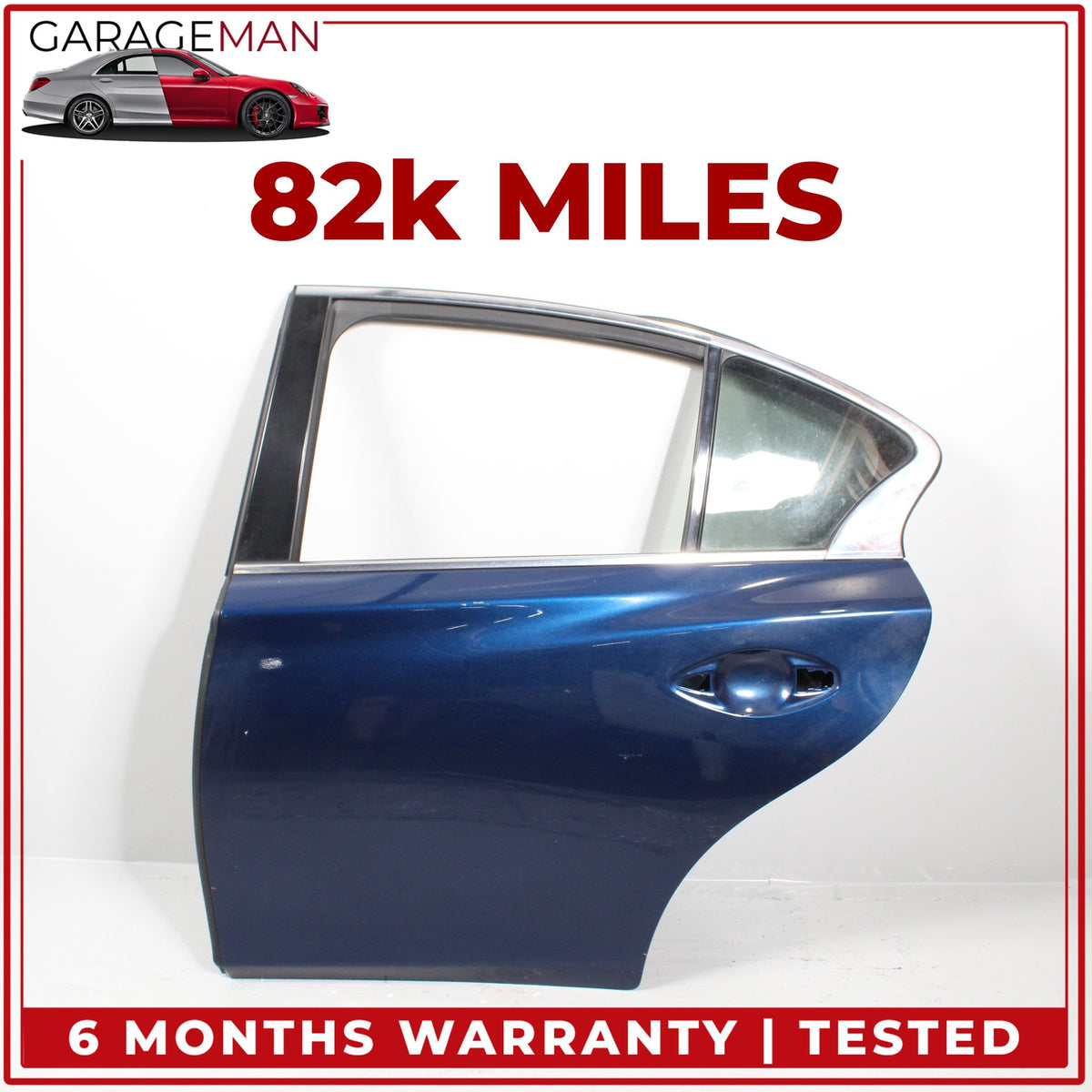 2014-2024 Infiniti Q50 V37 Rear Left Driver Side Door Shell Blue H210A4GAMA OEM