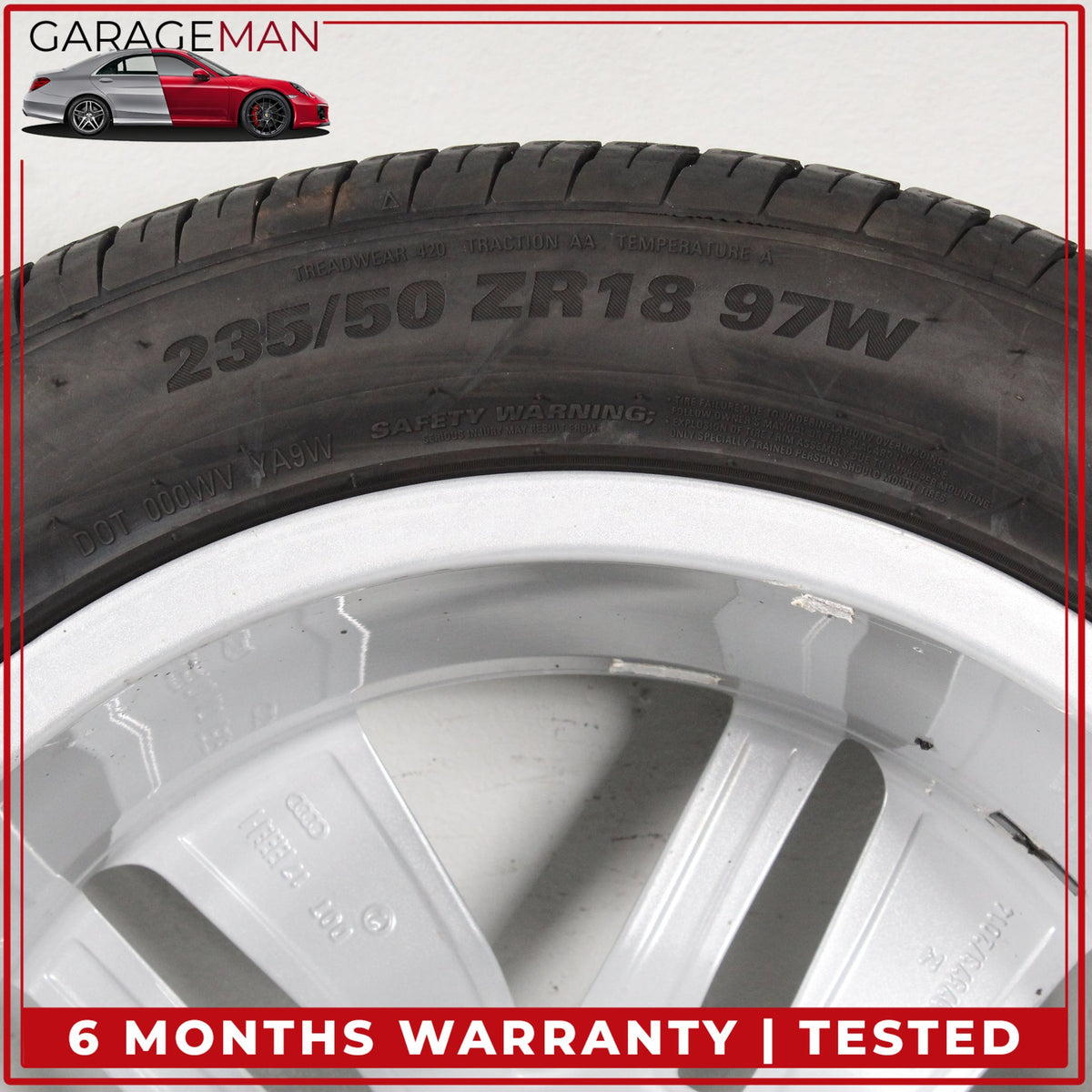 2016-2018 Audi Q3 Front or Rear Side Wheel Rim w/ Kumho Tire 7JX18H2 ET43 OEM